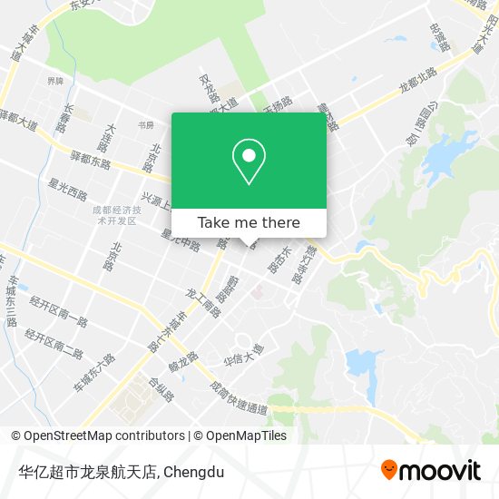 华亿超市龙泉航天店 map