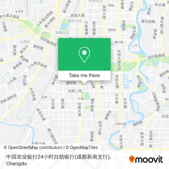 中国农业银行24小时自助银行(成都新南支行) map