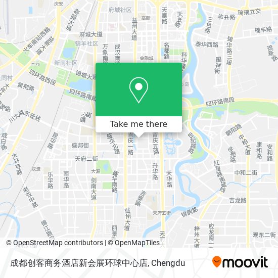 成都创客商务酒店新会展环球中心店 map