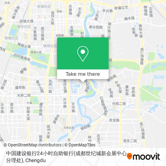 中国建设银行24小时自助银行(成都世纪城新会展中心分理处) map