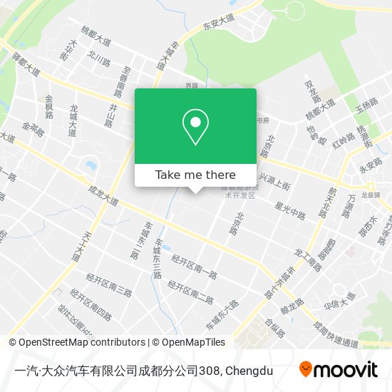 一汽·大众汽车有限公司成都分公司308 map