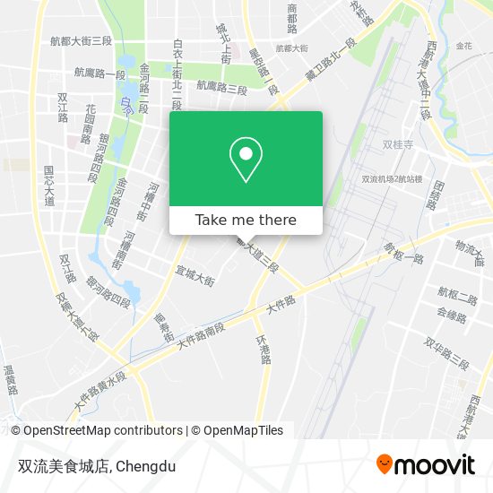 双流美食城店 map