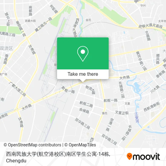 西南民族大学(航空港校区)南区学生公寓-14栋 map