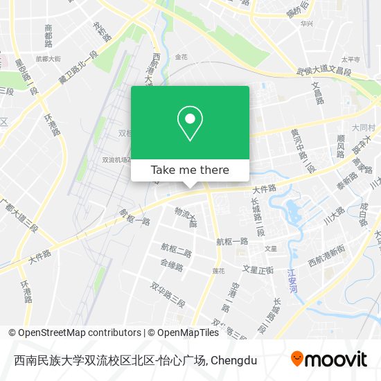 西南民族大学双流校区北区-怡心广场 map
