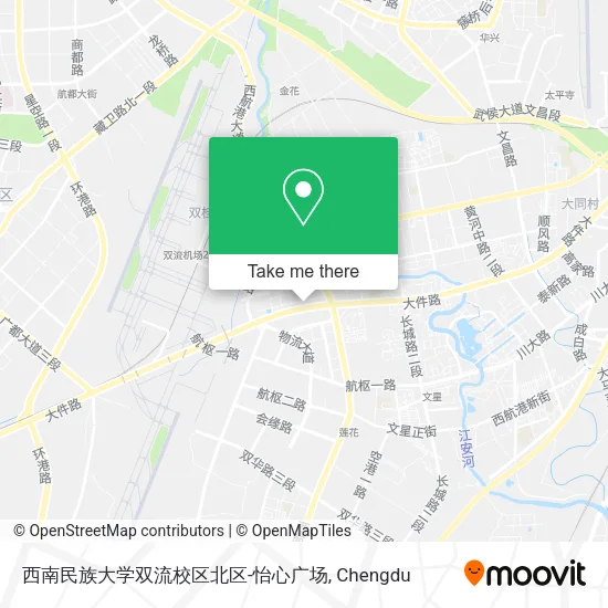 西南民族大学双流校区北区-怡心广场 map