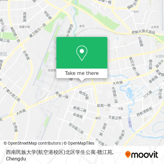 西南民族大学(航空港校区)北区学生公寓-赣江苑 map