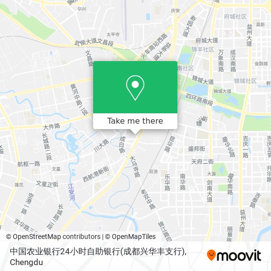 中国农业银行24小时自助银行(成都兴华丰支行) map
