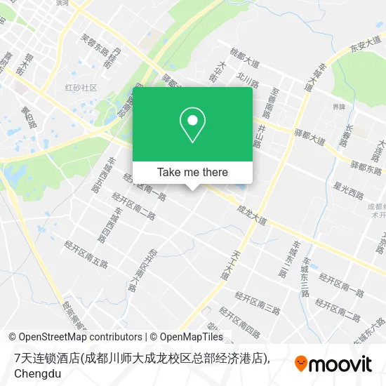 7天连锁酒店(成都川师大成龙校区总部经济港店) map