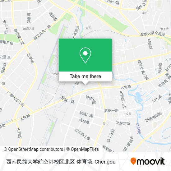 西南民族大学航空港校区北区-体育场 map