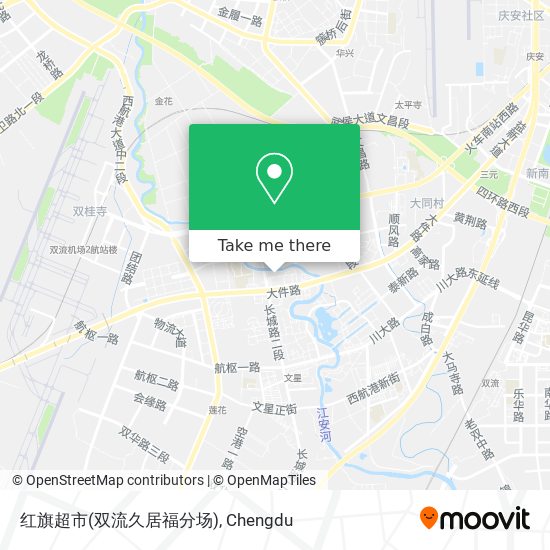 红旗超市(双流久居福分场) map
