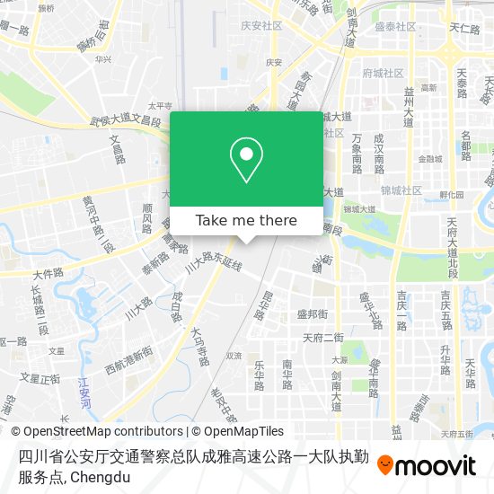 四川省公安厅交通警察总队成雅高速公路一大队执勤服务点 map