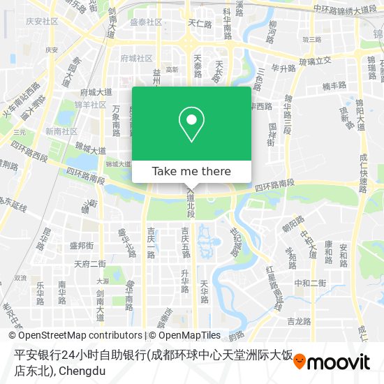 平安银行24小时自助银行(成都环球中心天堂洲际大饭店东北) map