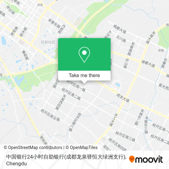 中国银行24小时自助银行(成都龙泉驿恒大绿洲支行) map