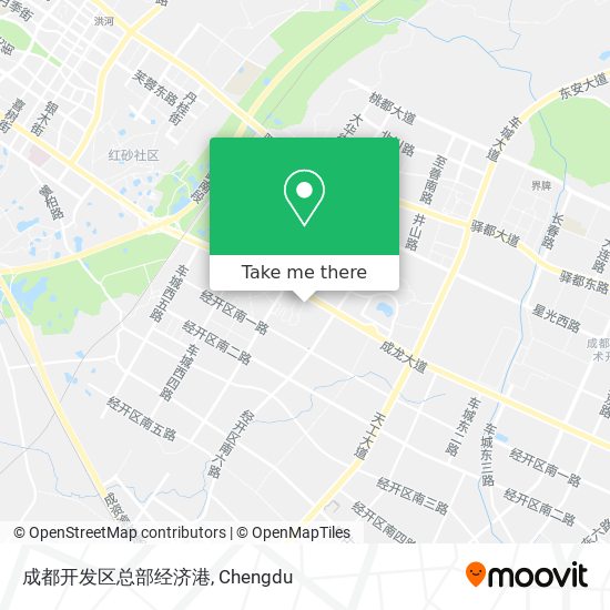 成都开发区总部经济港 map