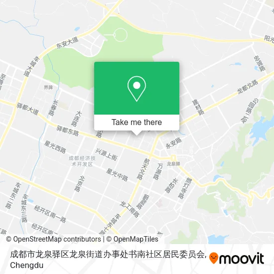 成都市龙泉驿区龙泉街道办事处书南社区居民委员会 map