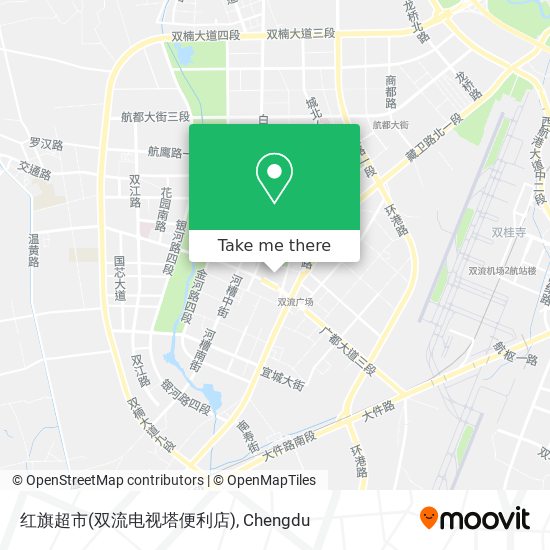 红旗超市(双流电视塔便利店) map