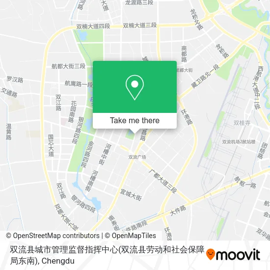 双流县城市管理监督指挥中心(双流县劳动和社会保障局东南) map