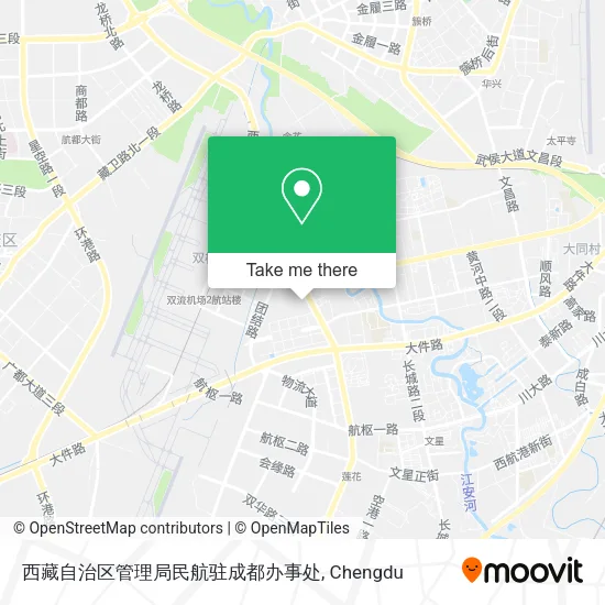 西藏自治区管理局民航驻成都办事处 map
