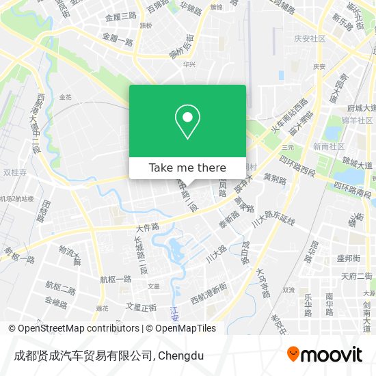 成都贤成汽车贸易有限公司 map