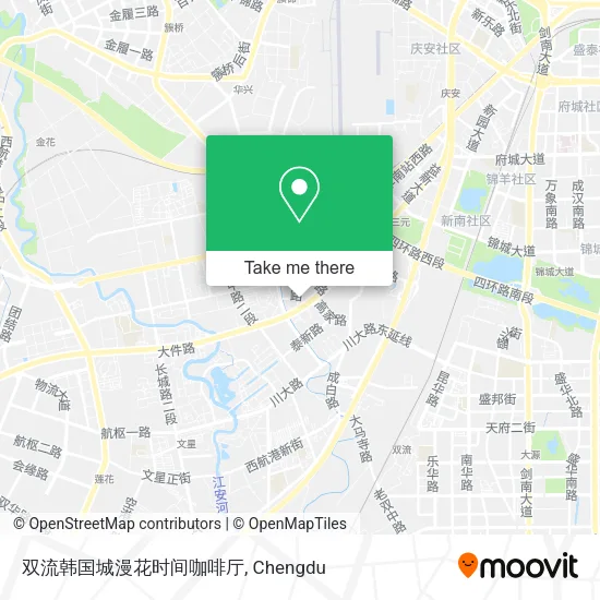 双流韩国城漫花时间咖啡厅 map