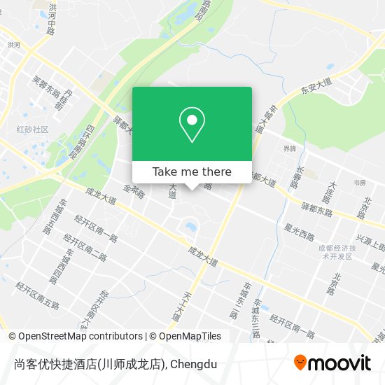 尚客优快捷酒店(川师成龙店) map