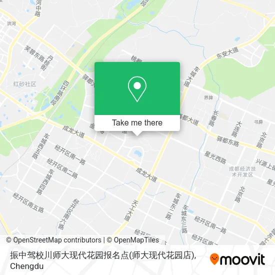 振中驾校川师大现代花园报名点(师大现代花园店) map