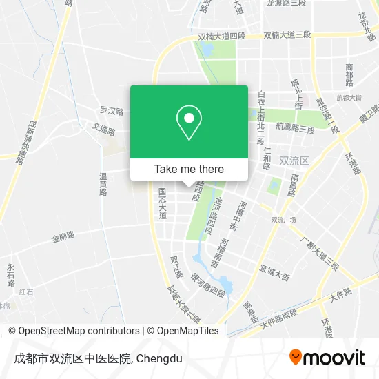 成都市双流区中医医院 map