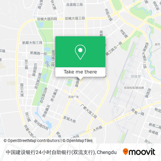 中国建设银行24小时自助银行(双流支行) map