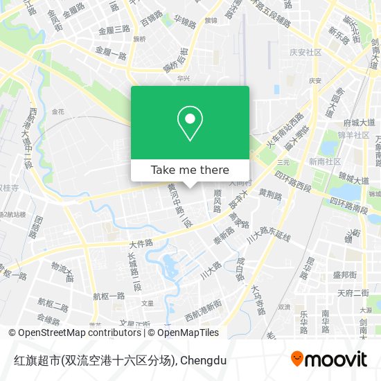 红旗超市(双流空港十六区分场) map