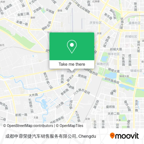 成都申蓉荣捷汽车销售服务有限公司 map