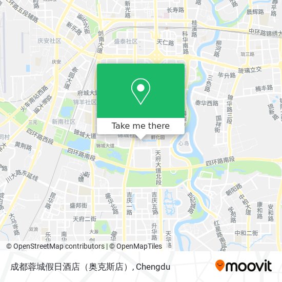成都蓉城假日酒店（奥克斯店） map