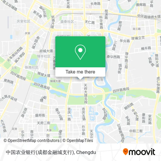 中国农业银行(成都金融城支行) map