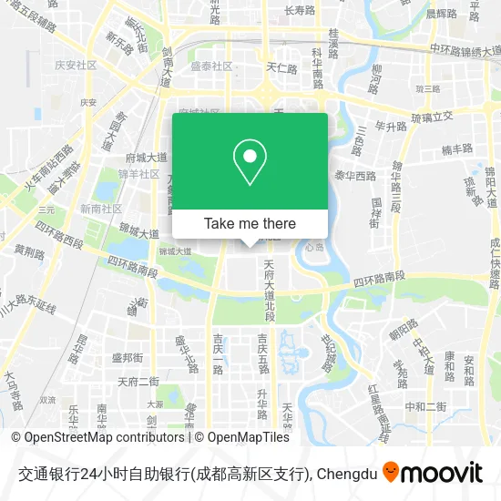 交通银行24小时自助银行(成都高新区支行) map