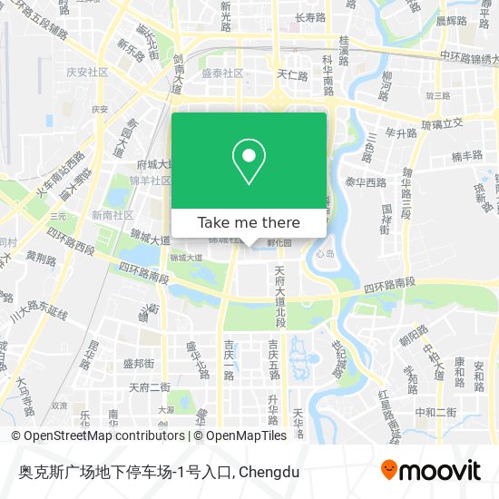 奥克斯广场地下停车场-1号入口 map