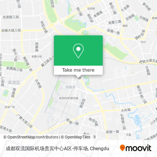 成都双流国际机场贵宾中心A区-停车场 map