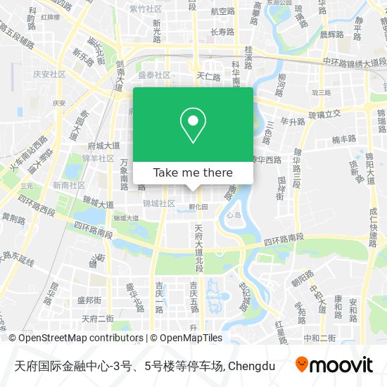 天府国际金融中心-3号、5号楼等停车场 map