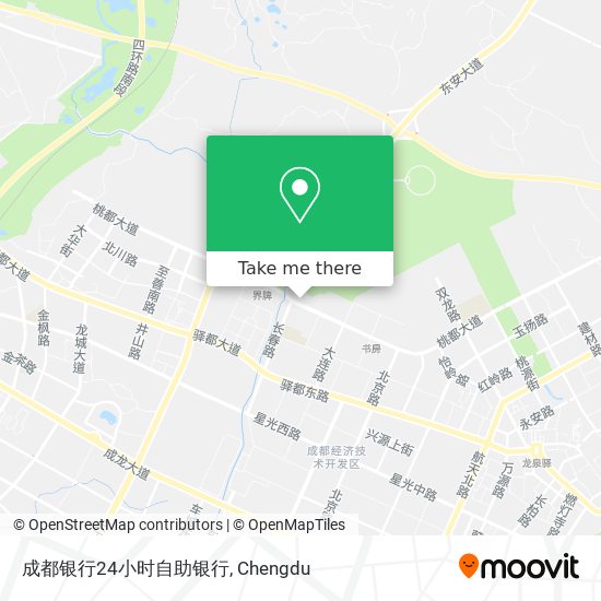 成都银行24小时自助银行 map