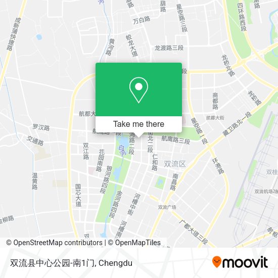 双流县中心公园-南1门 map