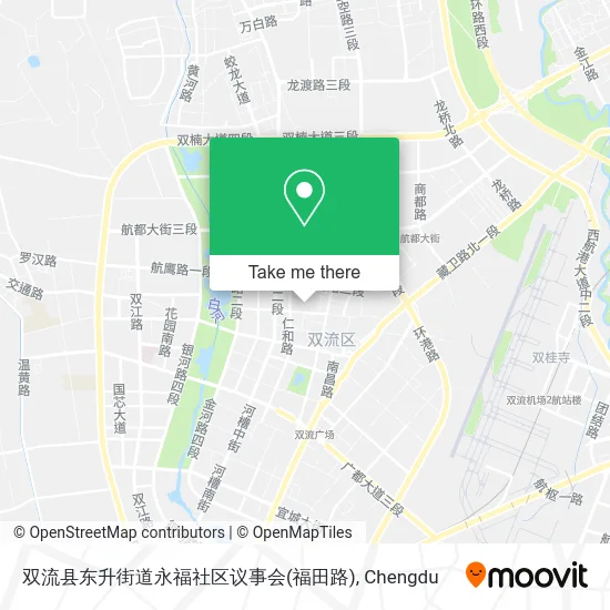 双流县东升街道永福社区议事会(福田路) map