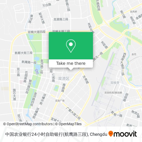 中国农业银行24小时自助银行(航鹰路三段) map
