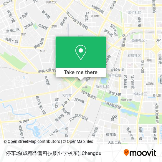 停车场(成都华普科技职业学校东) map