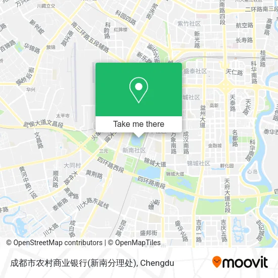 成都市农村商业银行(新南分理处) map