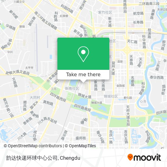 韵达快递环球中心公司 map