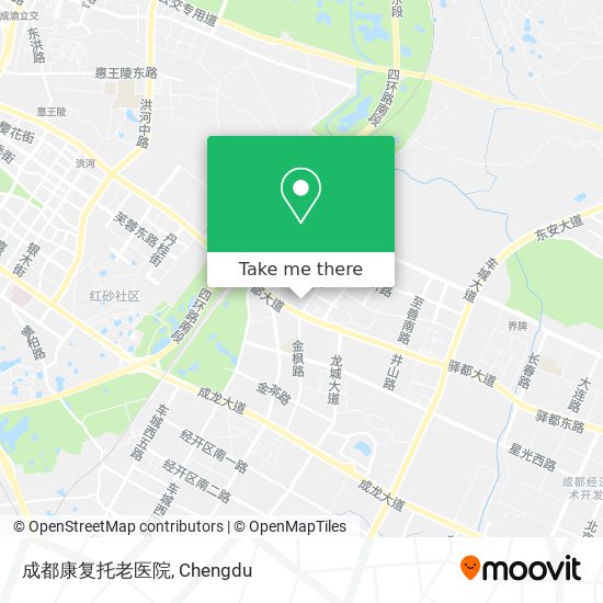 成都康复托老医院 map