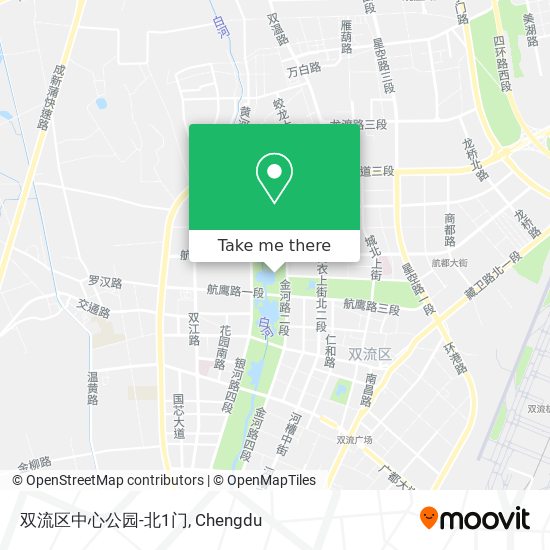 双流区中心公园-北1门 map