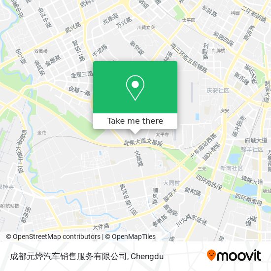 成都元烨汽车销售服务有限公司 map