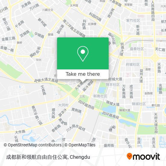 成都新和领航自由自住公寓 map