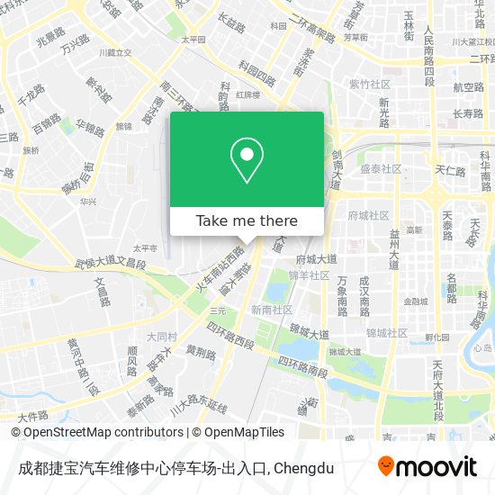 成都捷宝汽车维修中心停车场-出入口 map