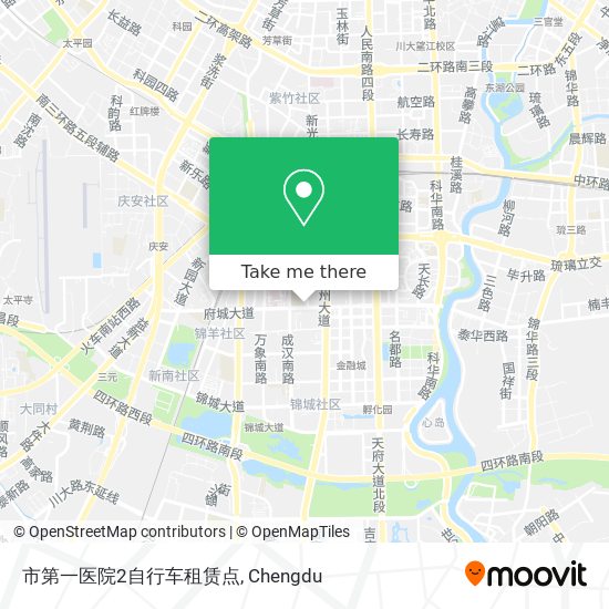 市第一医院2自行车租赁点 map