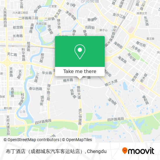 布丁酒店（成都城东汽车客运站店） map